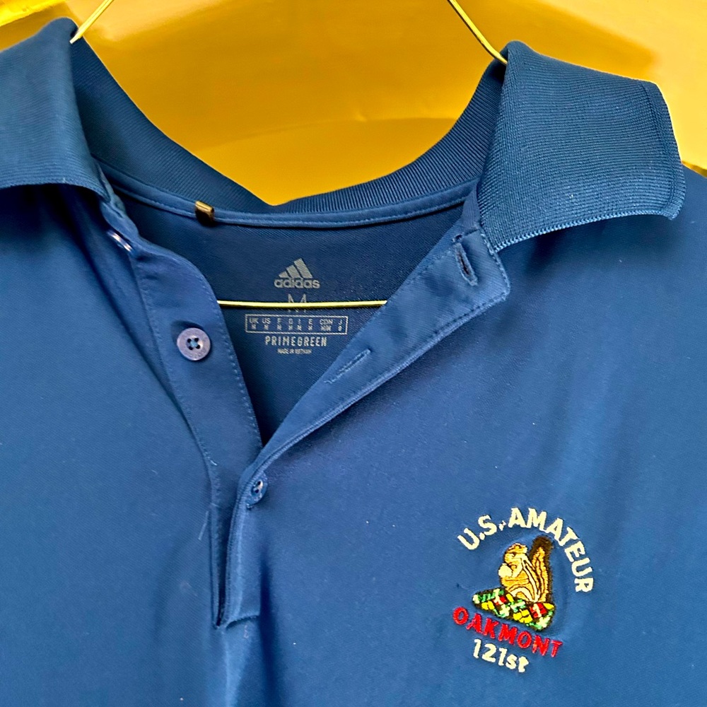 Oakmont Adidas Men’s Polo 2021 US Amateur Never Worn NWOT Size Medium Blue